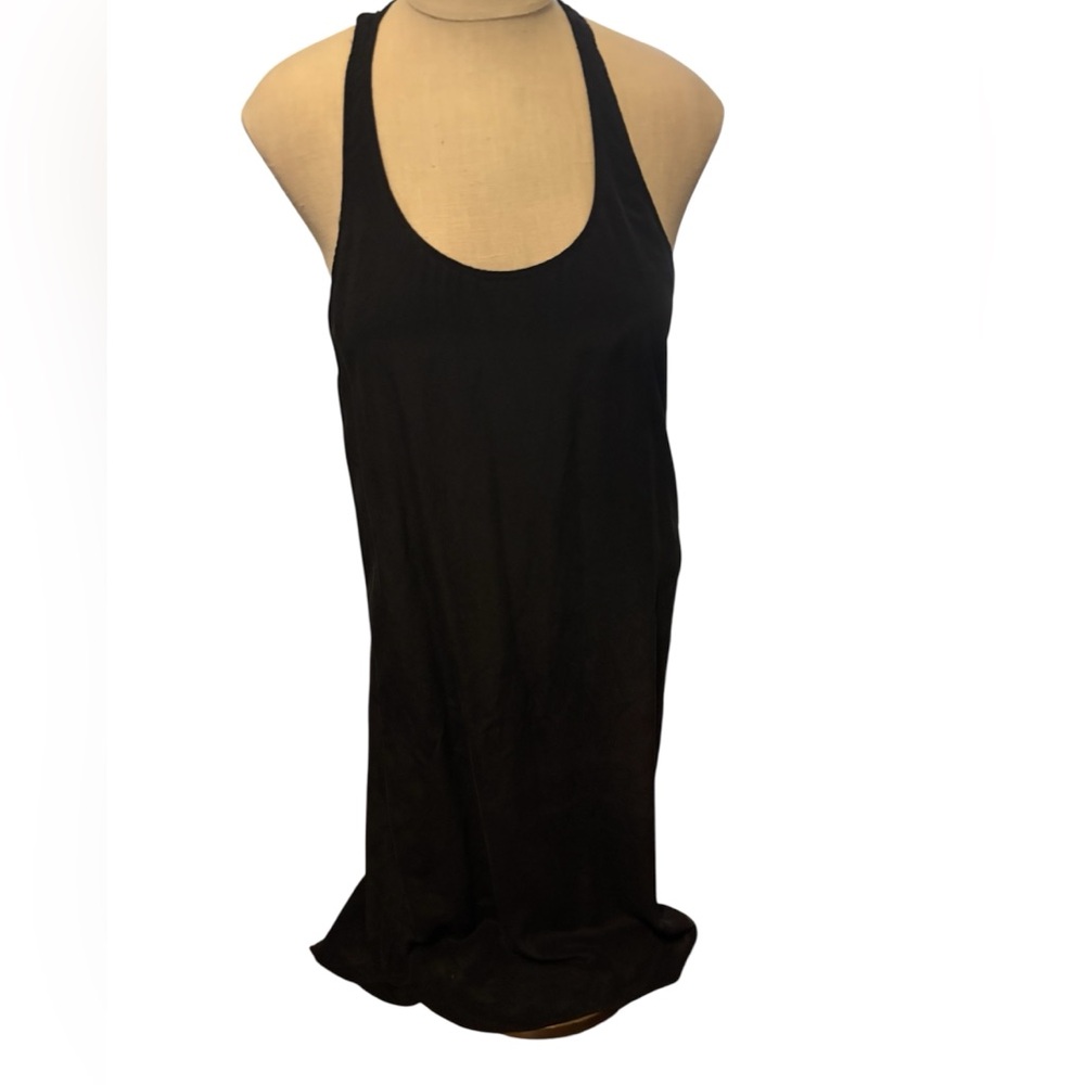 Cynthia Rowley Black Silk racer back dress size 8